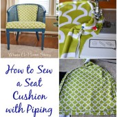 How To Make A Seat Cushion Cover With Piping