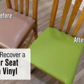 How To Reupholster Chair Seats With Vinyl