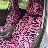 Pink Animal Print Car Seat Covers
